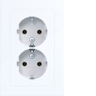 HAGER BOCCHIOTTI - 2PRESE SCHUKO COP.PIATTO A.1 BIAN LUC