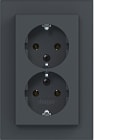 HAGER BOCCHIOTTI - 2PRESE SCHUKO COP.ALTO A.1 ANTR OP