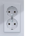 HAGER BOCCHIOTTI - 2PRESE SCHUKO COP.ALTO, A.1 TIT MET