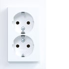 HAGER BOCCHIOTTI - 2PRESE SCHUKO COP.ALTO A.1 BIAN OP