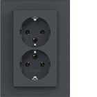 HAGER BOCCHIOTTI - 2PRESE SCHUKO COP.ALTO A.8 ANTR OP