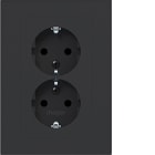 HAGER BOCCHIOTTI - 2PR. SCHUKO+COP. PIATTO SHUTTER A.8 N OP