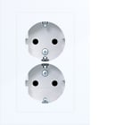 HAGER BOCCHIOTTI - 2PR. SCHUKO+COP. PIATTO SHUTTER A.8 B LU