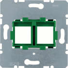 HAGER BOCCHIOTTI - PIASTRA SUPP. VERDE DOPPIA X JACK COM.