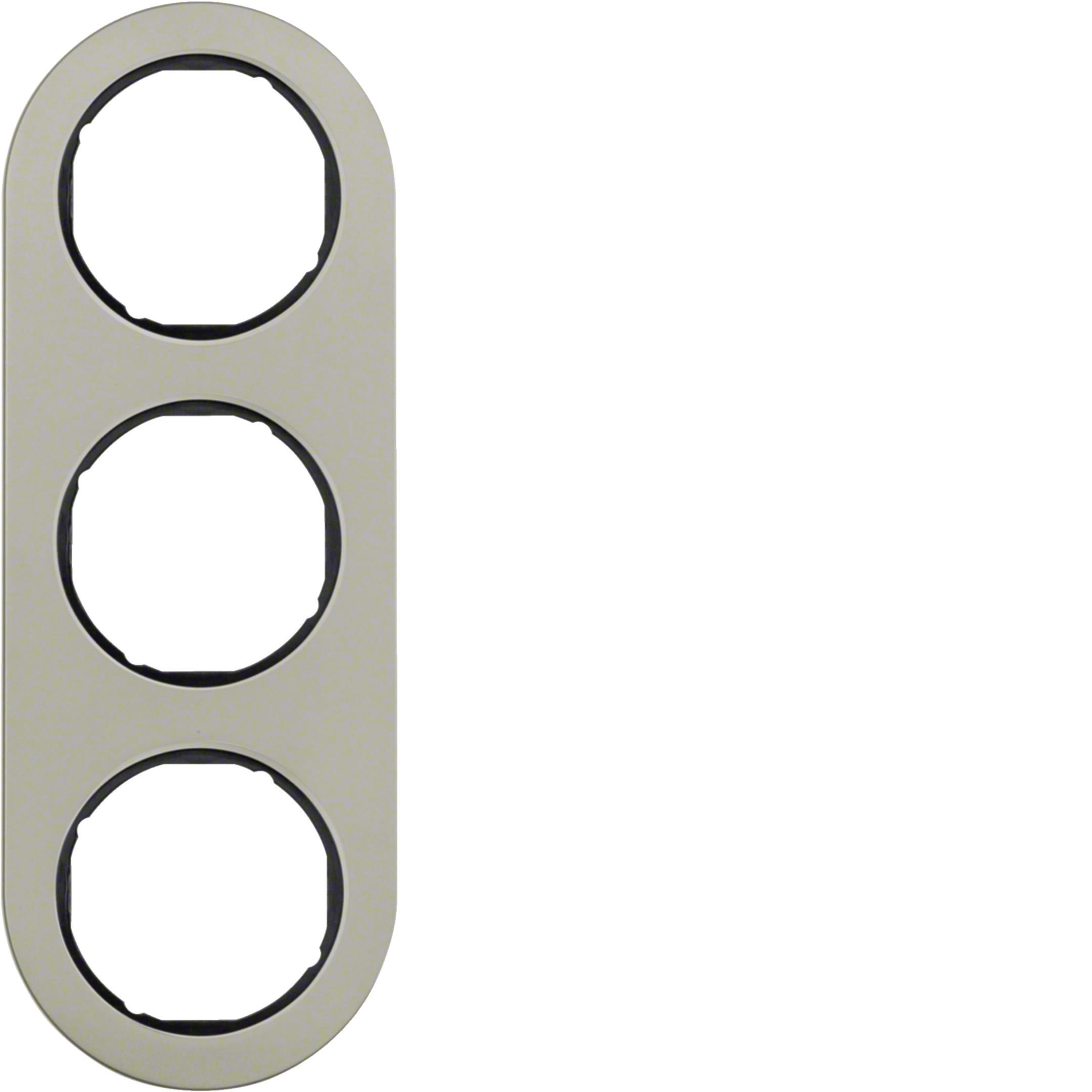 HAGER BOCCHIOTTI - Corn.3P R.Glassic acc.inox opaco nero