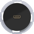 HAGER BOCCHIOTTI - Pr.hi-def.+innesto 90° R1/R3 nero luc.