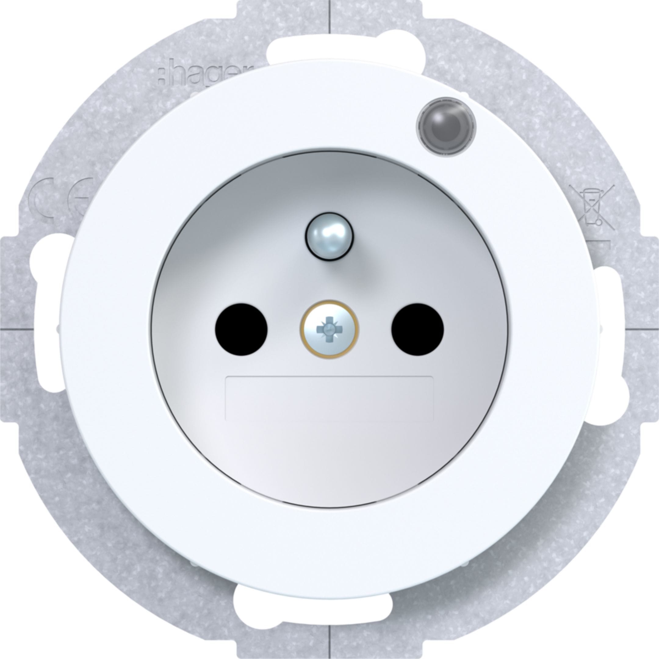 HAGER BOCCHIOTTI - PR. + SP.TTO TERRA+LED CONTR. R1/R3 BI