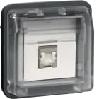HAGER BOCCHIOTTI - Ins. RJ45 8 pol sch + cop.cat.6 W.1 grig