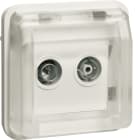 HAGER BOCCHIOTTI - Inserto TV terminale 2 out + cop. W.1 bi