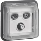 HAGER BOCCHIOTTI - Inserto TV terminale 3 out + cop. W.1 gr