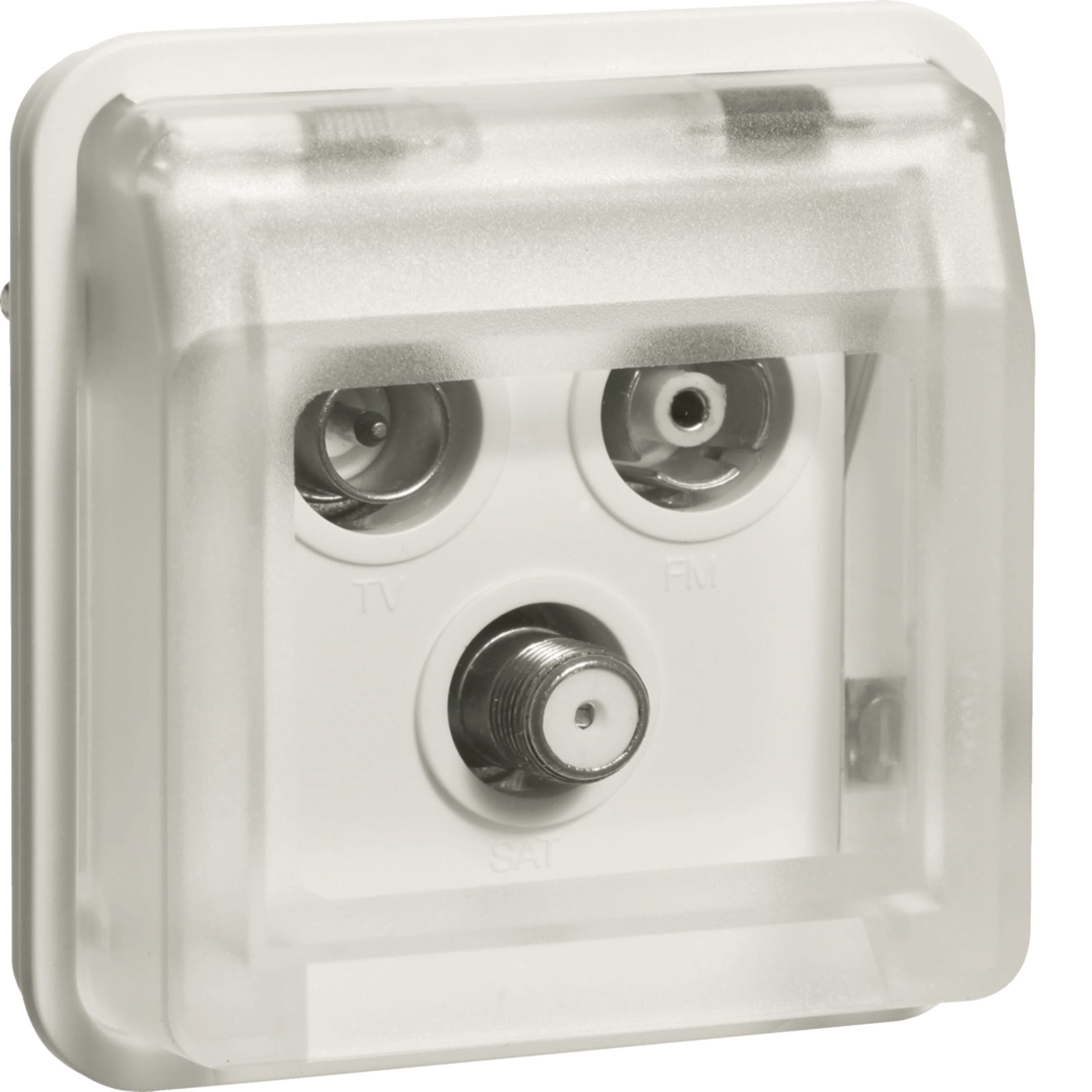 HAGER BOCCHIOTTI - Inserto TV terminale 3 out + cop. W.1 bi