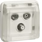 HAGER BOCCHIOTTI - Inserto TV terminale 3 out + cop. W.1 bi