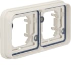 HAGER BOCCHIOTTI - Cornice 2P per incasso orizz. W.1 bianco