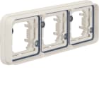 HAGER BOCCHIOTTI - Cornice 3P per incasso orizz. W.1 bianco