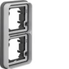 HAGER BOCCHIOTTI - Cornice 2P per incasso vert. W.1 grigio