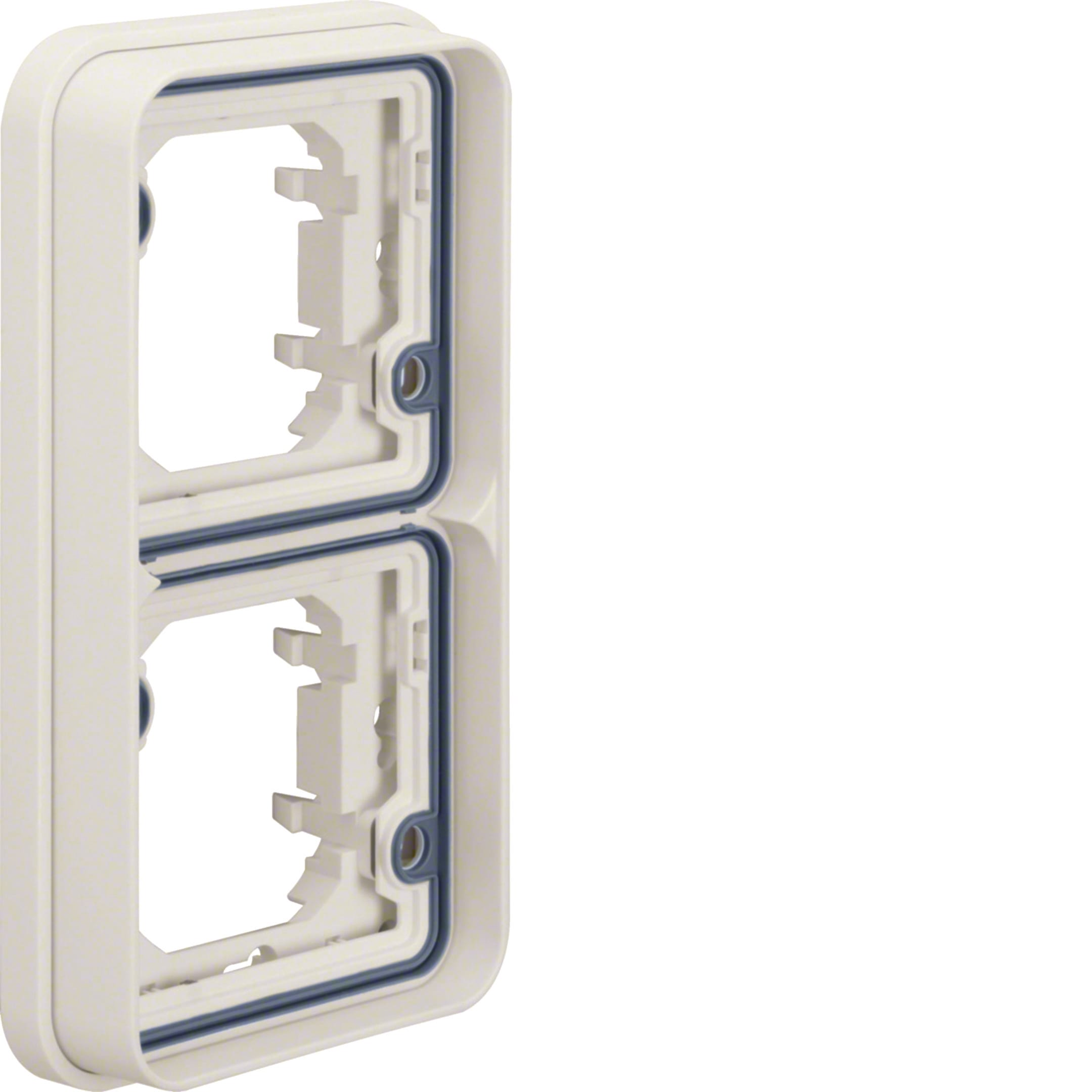 HAGER BOCCHIOTTI - Cornice 2P per incasso vert. W.1 bianco