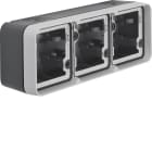 HAGER BOCCHIOTTI - SERIE W.1 GRIGIO/GRIGIO CHIARO OPACO