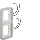 HAGER BOCCHIOTTI - CORNICE 2P, VERT + LUCE 230V W.1 BIANCO