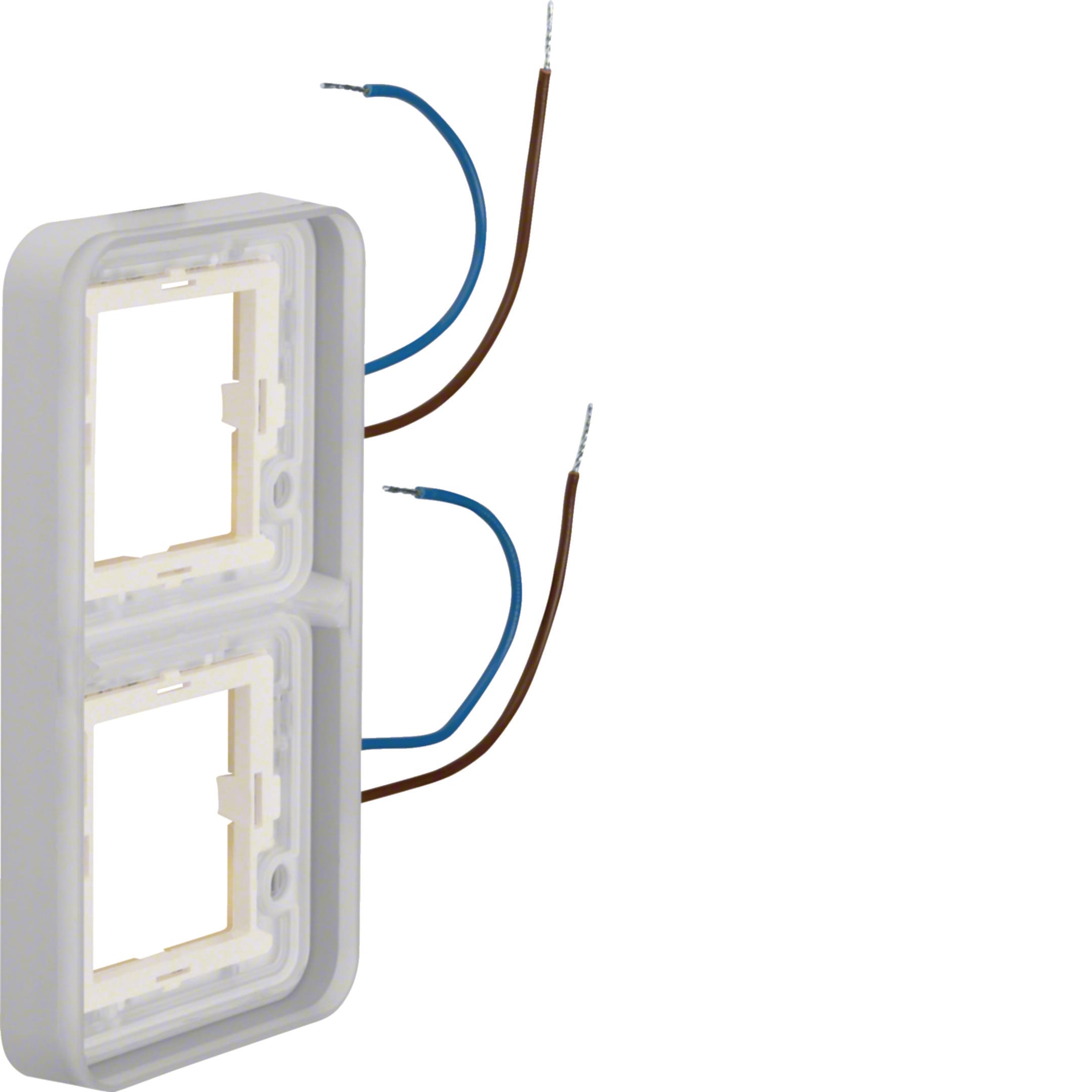 HAGER BOCCHIOTTI - CORNICE 2P, VERT + LUCE 230V W.1 BLU