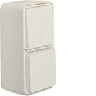 HAGER BOCCHIOTTI - COMB. 2 INT+SCHUKO+COPERCHIO W.1 BIANCO