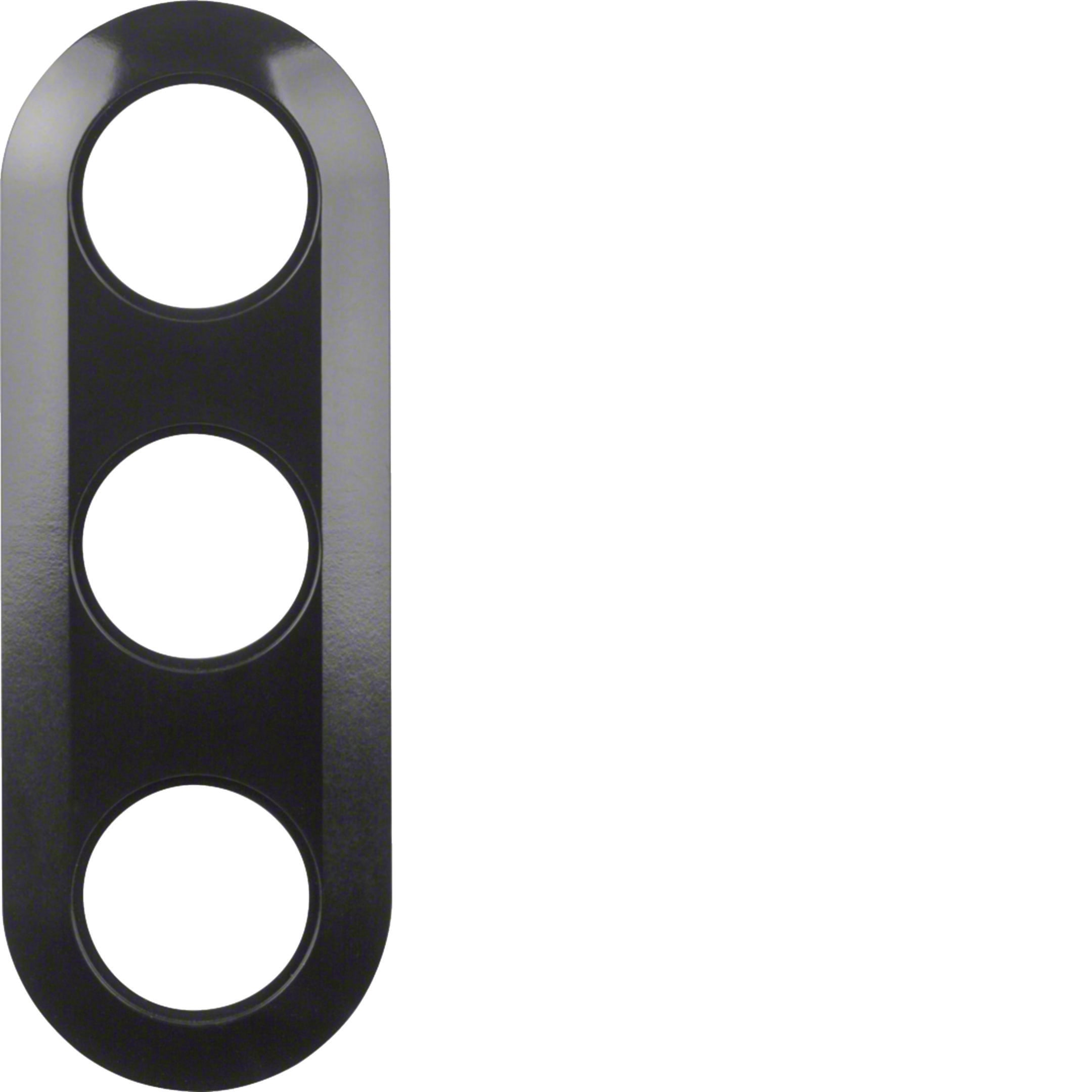 HAGER BOCCHIOTTI - CORNICE 3P SERIE 1930 NERO LUCIDO