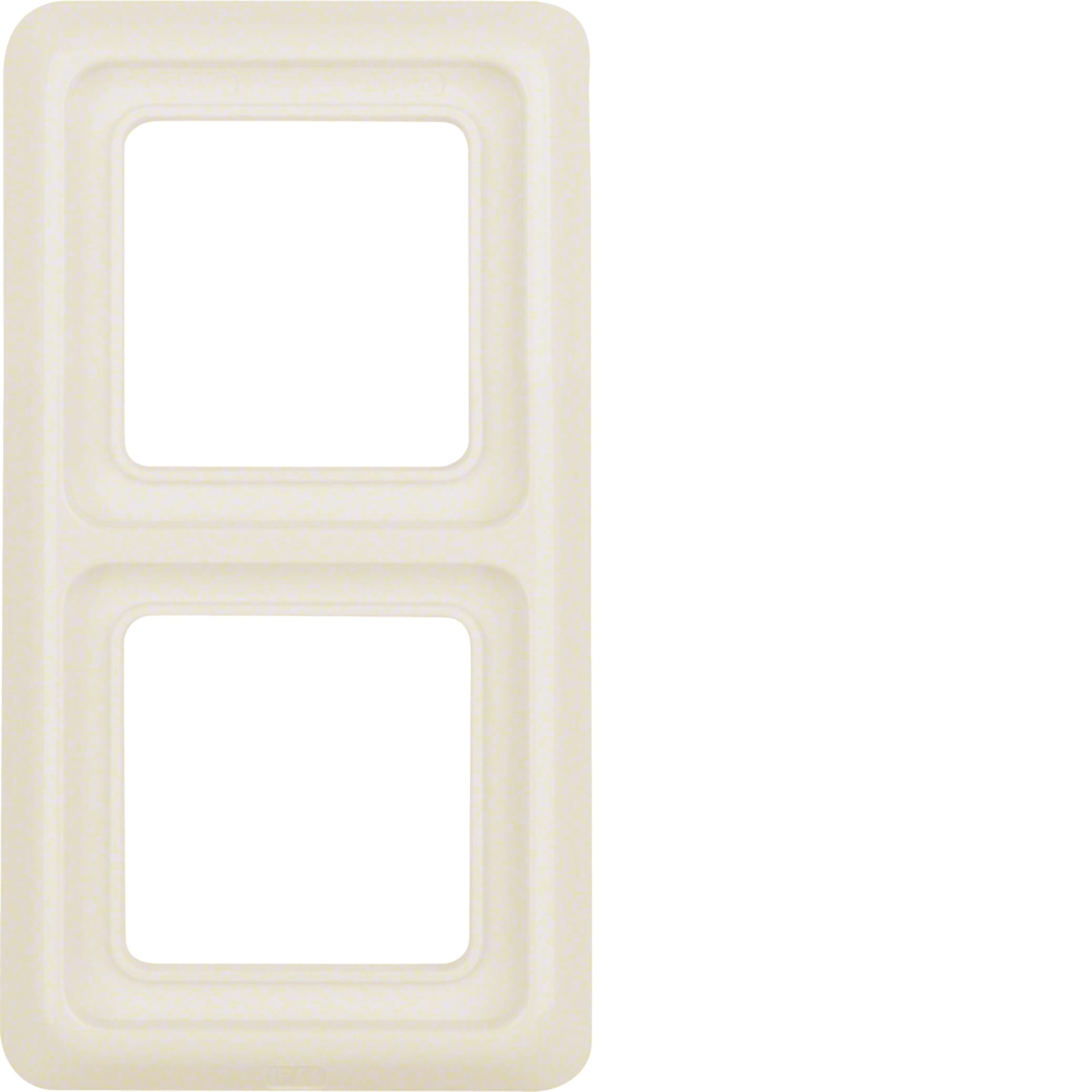 HAGER BOCCHIOTTI - CORNICE 2P WG UP IP44 BIANCO LUCIDO
