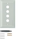 HAGER BOCCHIOTTI - PLACCA VETRO 4P SMUSS SERIE TS CHIAR LUC