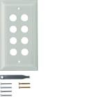 HAGER BOCCHIOTTI - PLACCA VETRO 8P SMUSS SERIE TS CHIAR LUC