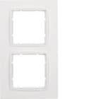 HAGER BOCCHIOTTI - Cornice doppia Berker B.7 bianco polare opaco