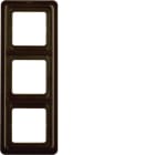 HAGER BOCCHIOTTI - Cornice tripla wg UP IP44 marrone lucido