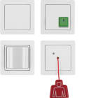 HAGER BOCCHIOTTI - Set chiamata di emergenza con cornice Berker Q.1 bianco polare velluto