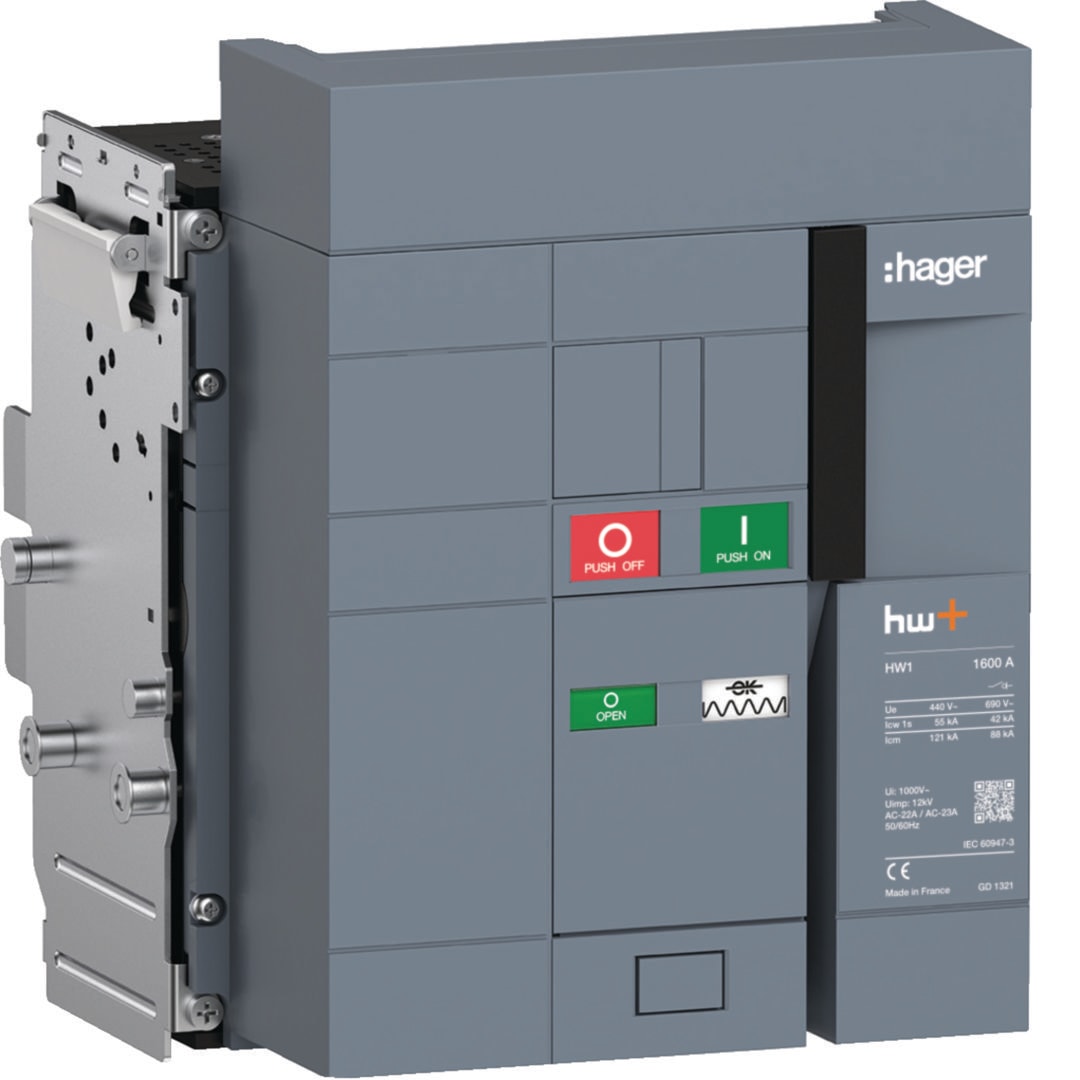 HAGER BOCCHIOTTI - Interruttore non automatico aperto hw+ HW1 1600A 3P estraibile