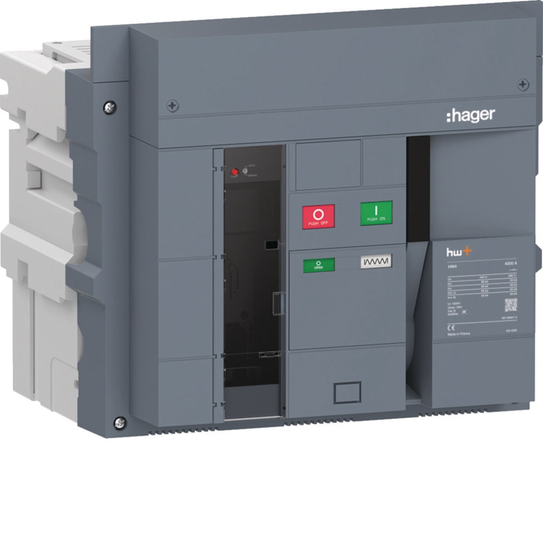 HAGER BOCCHIOTTI - Interruttore automatico aperto hw+ HW4 66kA 4000A 3P estraibile sentinel