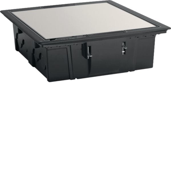 HAGER BOCCHIOTTI - NEST 16 ANTISC Torretta a scomparsa 16 moduli con coperchio antiscivolo NERO B01369