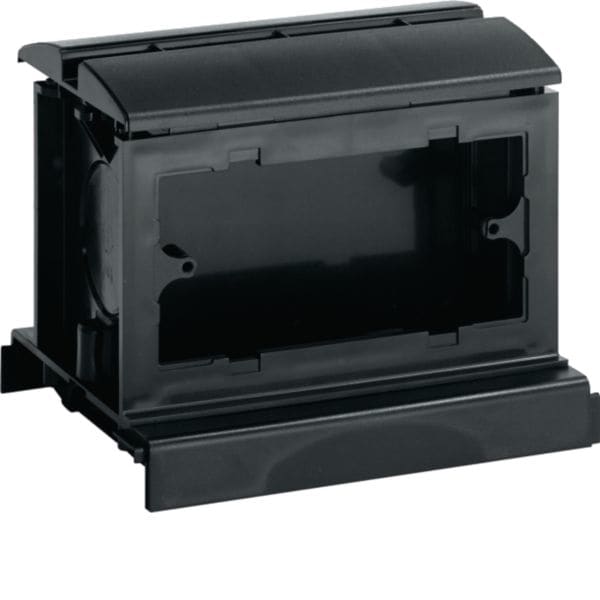 HAGER BOCCHIOTTI - Torretta bifacciale per estensione orizzontale 4 moduli nero ardesia TOR-O B02091