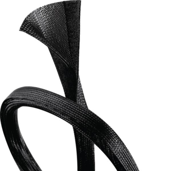 HAGER BOCCHIOTTI - Guaina raccoglicavi STRIP STRAP in poliestere con velcro diametro max 22mm nera B02099