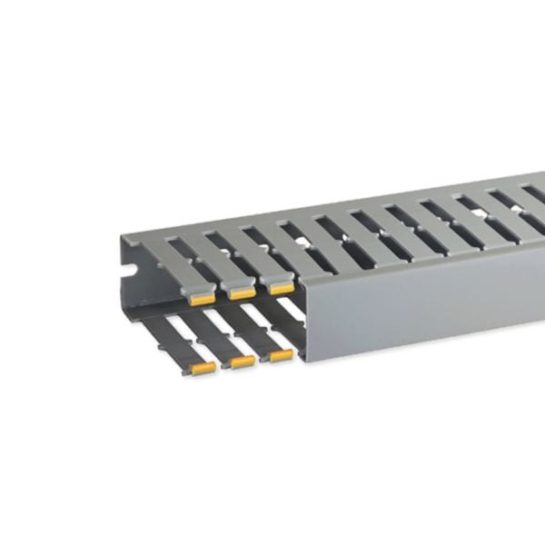 HAGER BOCCHIOTTI - T1-N 40x100 G Canaletta con coestruso morbido modulo 20 feritoia 8 GRIGIO B02568