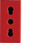 HAGER BOCCHIOTTI - PRS BIV.2P+T 16A R Presa bivalente Pepita ROSSO B02809