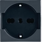 HAGER BOCCHIOTTI - PRS SCH.2P+T 16A BK Presa schuko/bivalente Pepita NERO B02859