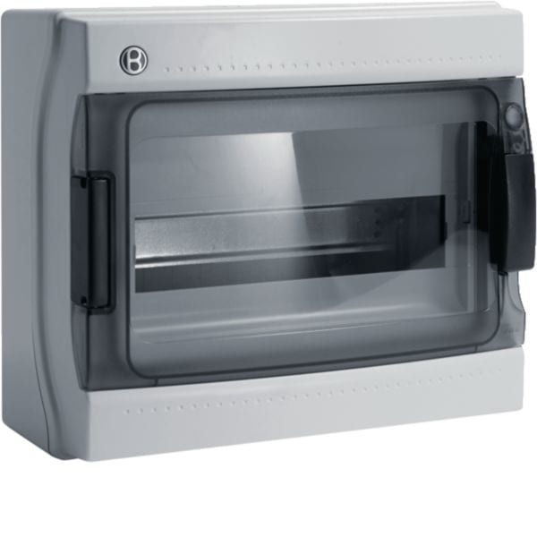 HAGER BOCCHIOTTI - IP65 12 GRI Centralino IP65 12 moduli portella fumè linea Pablo GRIGIO B06523