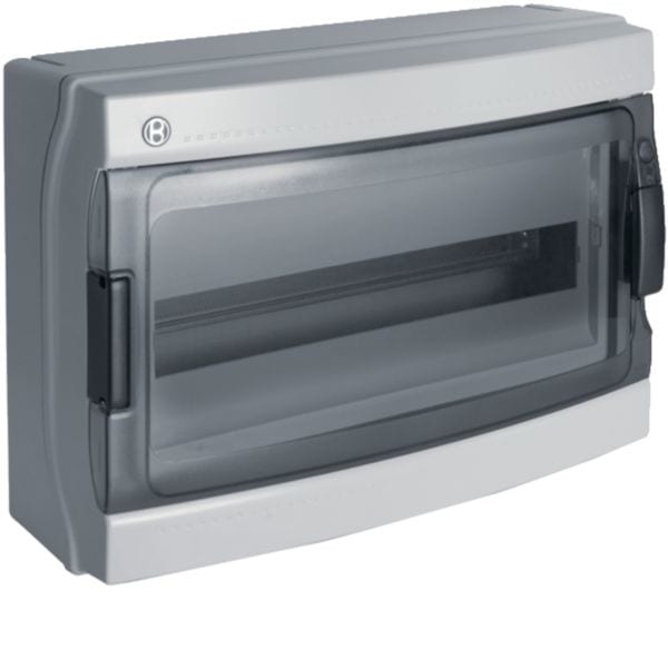 HAGER BOCCHIOTTI - IP65 18 GRI Centralino IP65 18 moduli portella fumè linea Pablo GRIGIO B06524