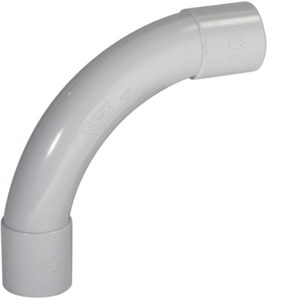 HAGER BOCCHIOTTI - Curva a 90° per tubi rigidi autoestinguente IP40 grigio CGRI32 B10081