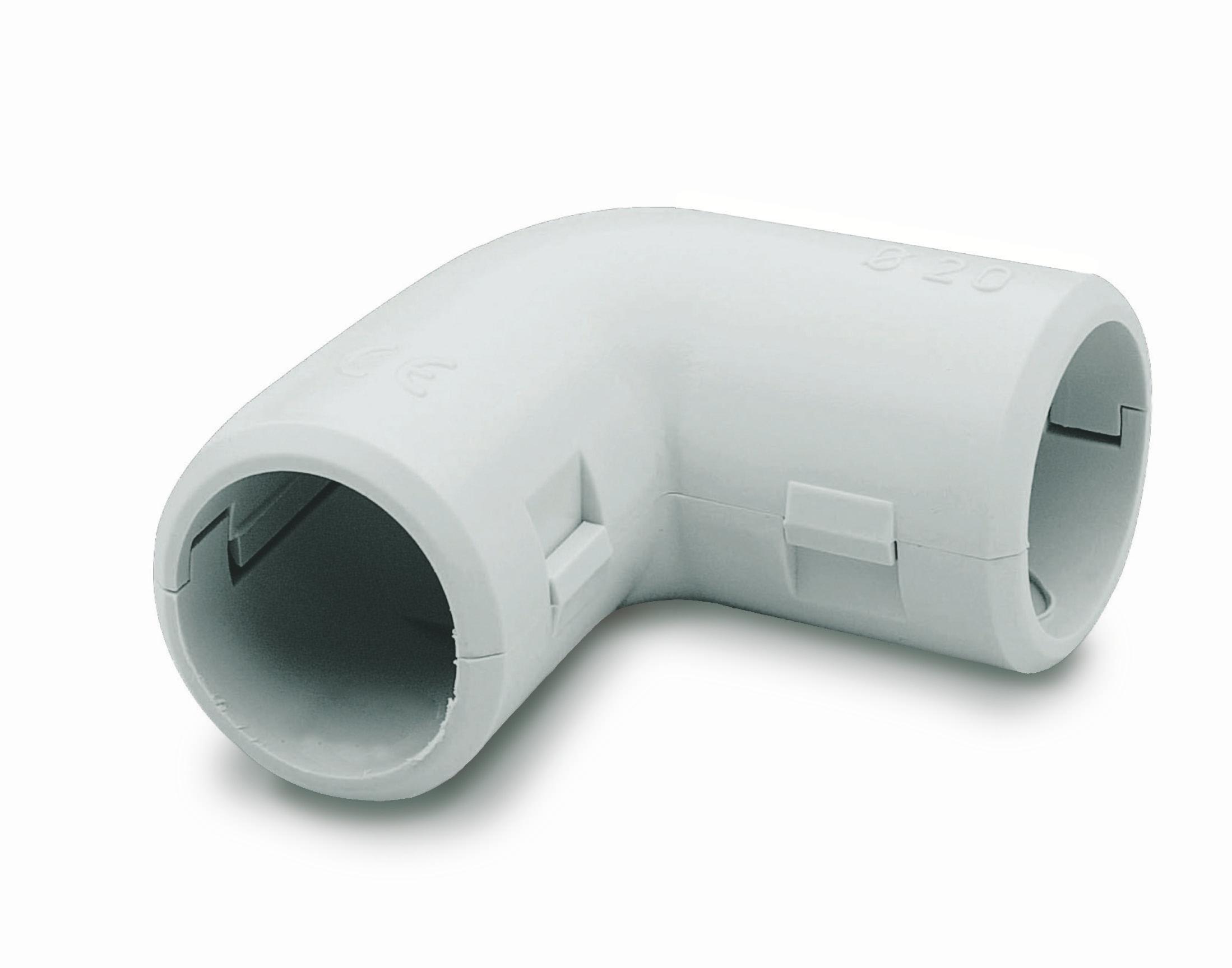 HAGER BOCCHIOTTI - CURVA 90 ISPEZIONABILE IP40 GRIGIA D32 CI32G