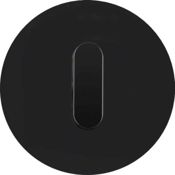 HAGER BOCCHIOTTI - Placca con traversino per interruttore/pulsante a manopola R.classic nero 1001204500