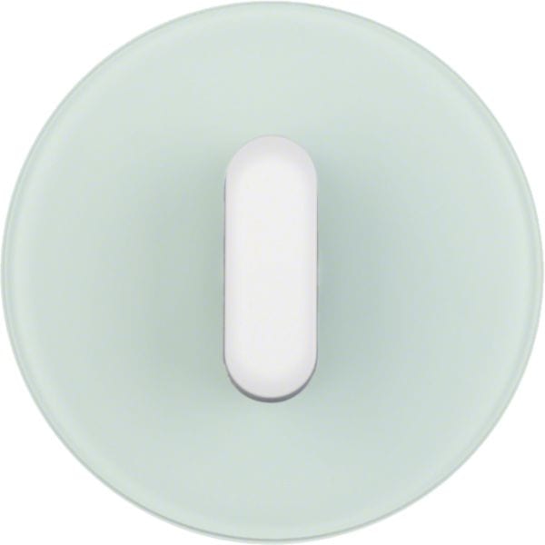 HAGER BOCCHIOTTI - Placca con traversino x int./pulsante a manopola R.Classic vetro bianco polare 1001208300