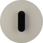 HAGER BOCCHIOTTI - Placca con traversino x int./pulsante a manopola R.Classic alluminio, nero 1001208400