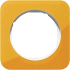 HAGER BOCCHIOTTI - Cornice singola Berker R.1 arancione trasparente/bianco polare lucido, acrilico 10112339