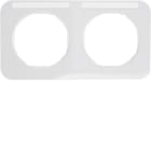 HAGER BOCCHIOTTI - Cornice doppia per montaggio orizzontale Serie R.1 bianco polare lucido 10122179