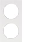HAGER BOCCHIOTTI - Cornice doppia Berker R.3 bianco polare lucido 10122289