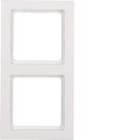 HAGER BOCCHIOTTI - Cornice doppia Berker Q.3 bianco polare velluto 10126099
